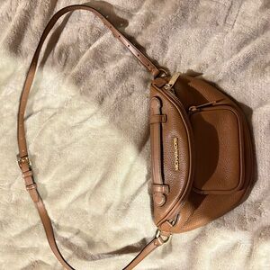 Michael Kors Brown Leather Crossbody Bag